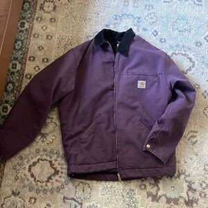 Carhartt OG Detroit jacket plum/black aged canvas